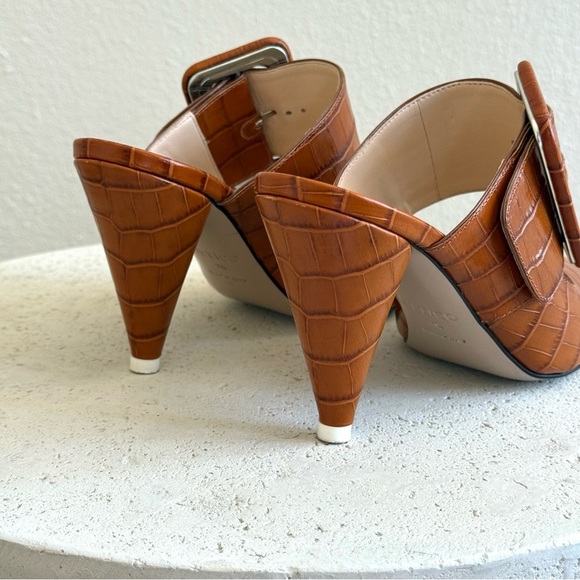 The Attico Tan Croc-Embossed Mules - Picture 6 of 6
